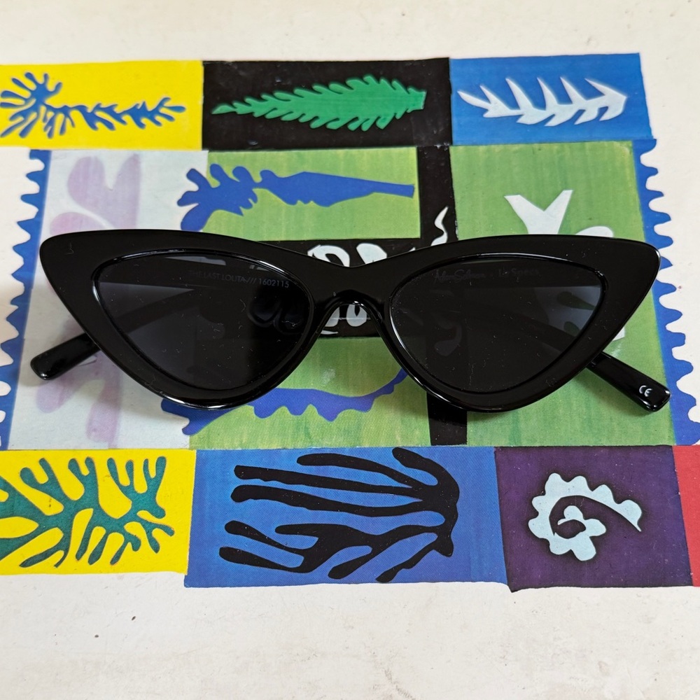 Adam Selmen x Le Specs “The Last Lolita” Black Cat-Eye Sunglasses